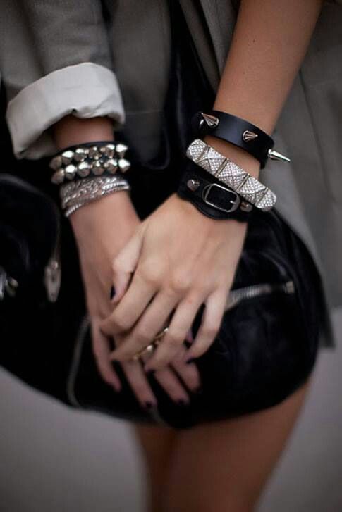 pulseiras com tachas como usar