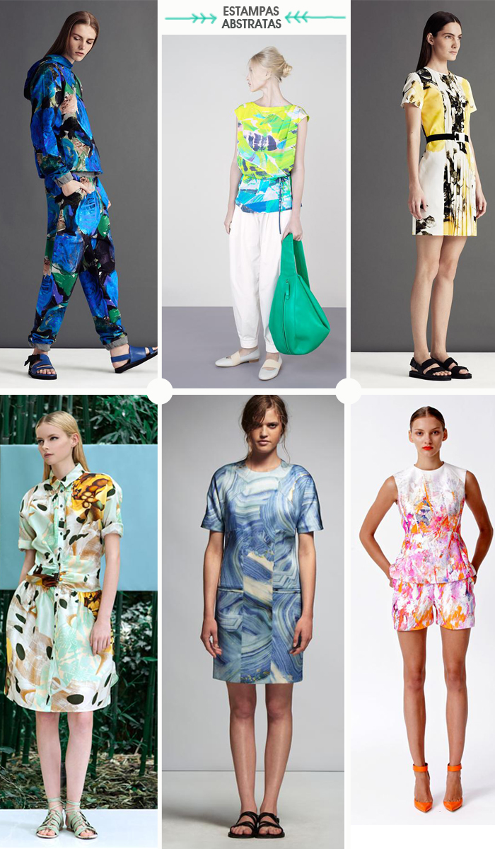 estampas abstratas apresentadas nas coleções Resort 2013