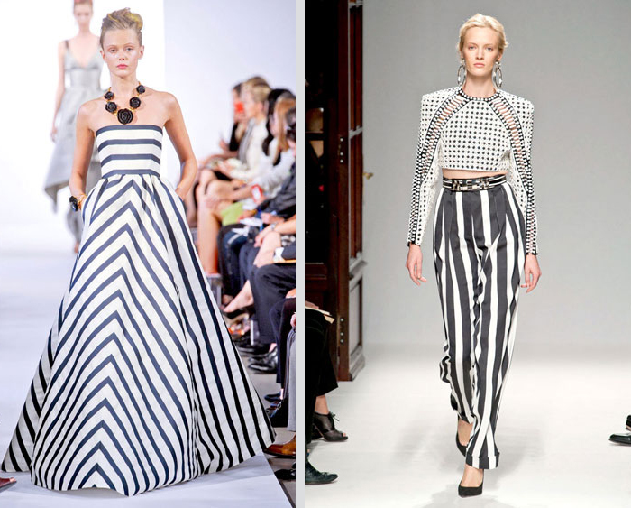 Listras preto e branco desfiles Dolce Gabbana e Ralph Lauren Fashion blog MeninaIT