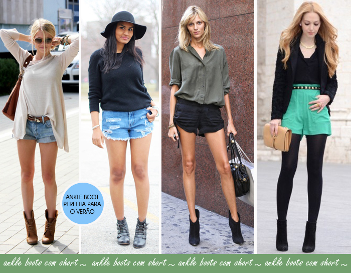 Como usar ankle boots com short blog de moda feminina MeninaIT