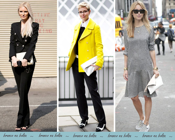 Como usar bolsa branca em looks site de moda e tendências