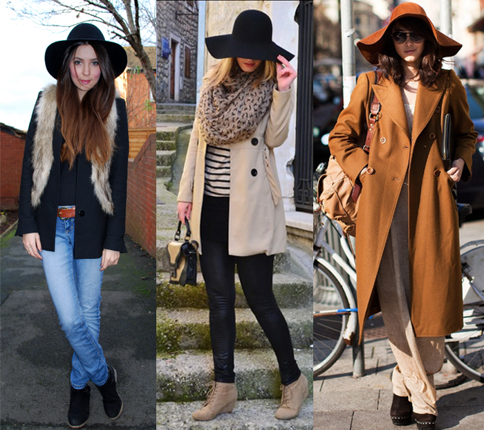 Como usar chapéu floppy com casacos Fashion blog MeninaIT