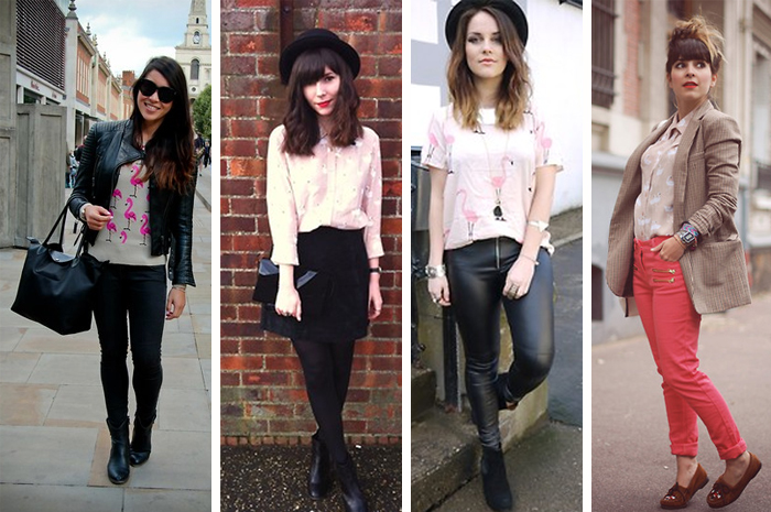 Como usar estampa de flamingos em looks street style Fashion Blog MeninaIT