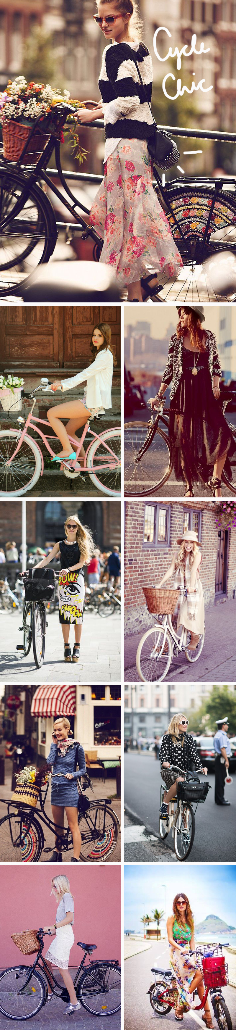 Tendência Cycle Chic andar de bicicleta bem vestido - dicas de moda e estilo por Deisi Remus