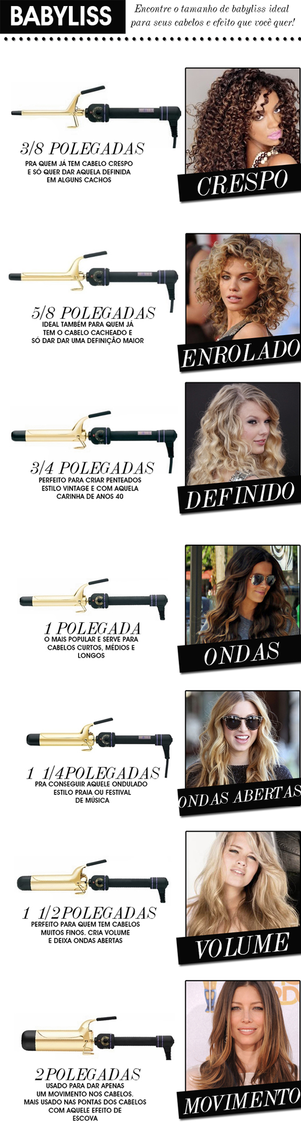 guia do babyliss ideal para o seu cabelo