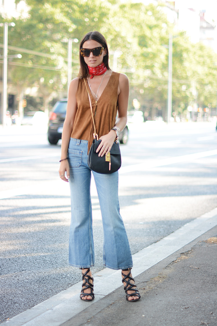 Cropped flare jeans como usar