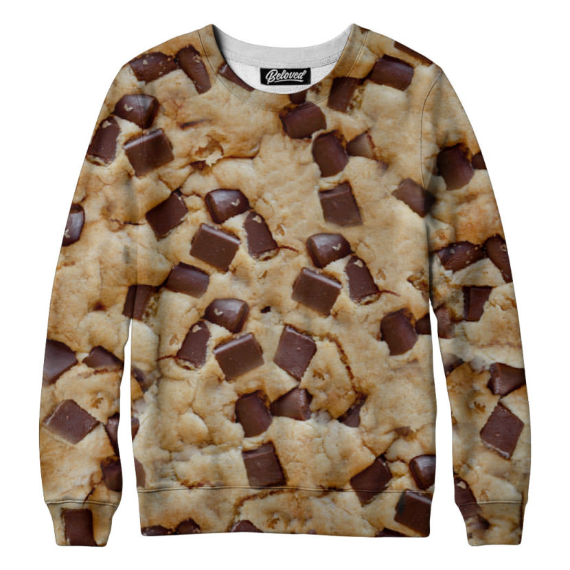 suéter com estampa de cookie