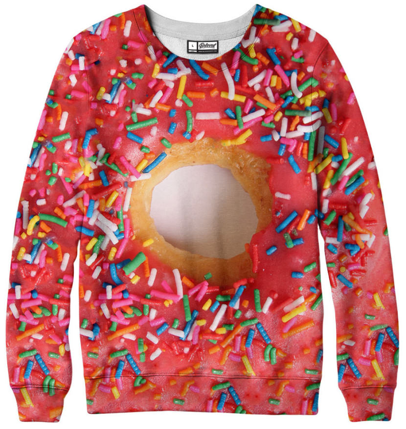 suéter com estampa de donnuts