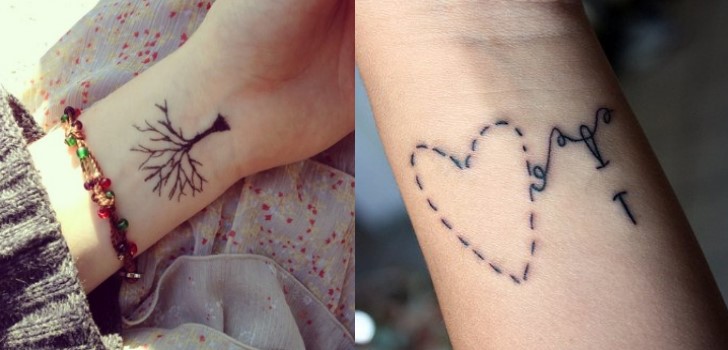 tatuagem delicada no pulso