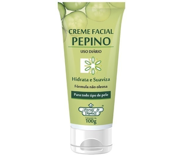 Creme facial de pepino Flores e Vegetais