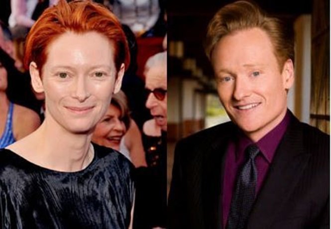 Tilda Swinton e Conan OBrien