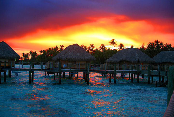 por do sol bora bora