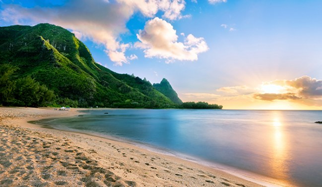 por do sol em Kauai, Havaí