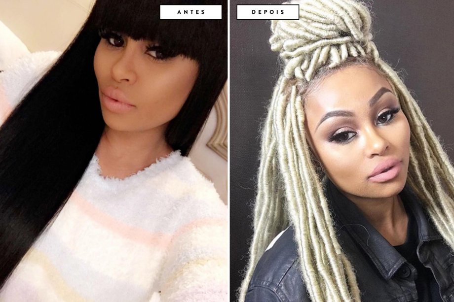 cabelo antes e depois Blac Chyna