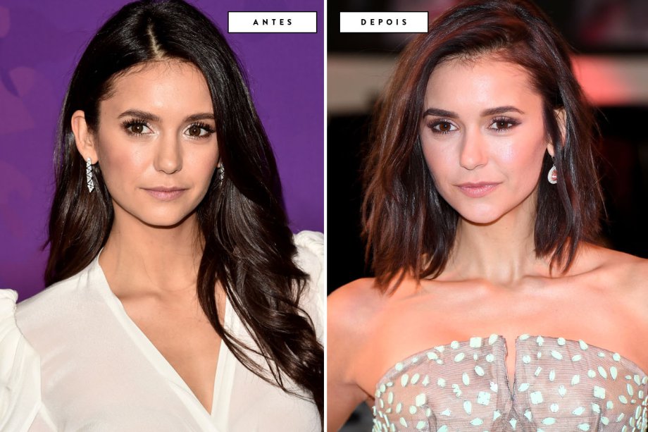 cabelo antes e depois Nina Dobrev