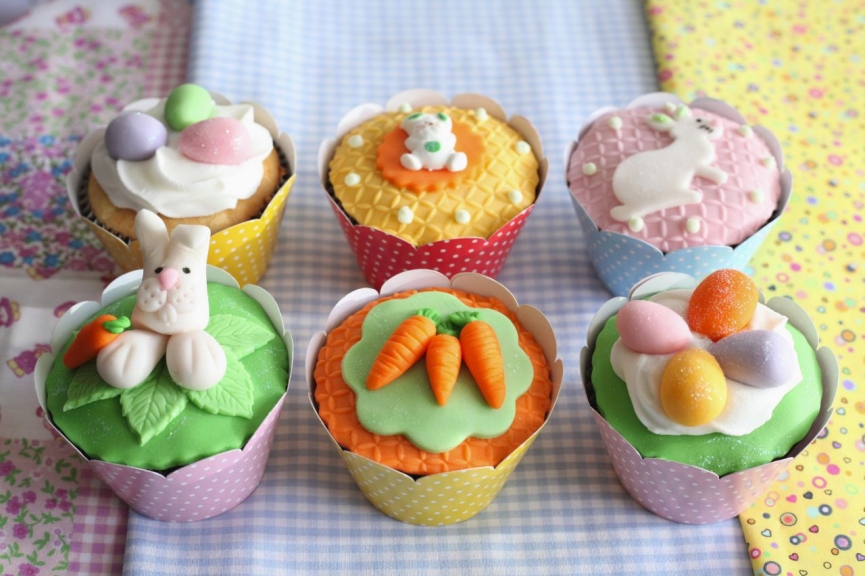 Decoração de Páscoa criativa cupcakes e sobremesas