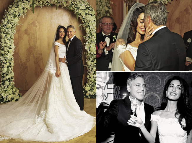 vestido de casamento Amal Clooney