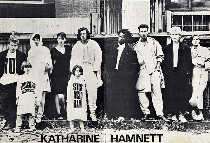 história das camisetas de protestos KATHARINE HAMNETT