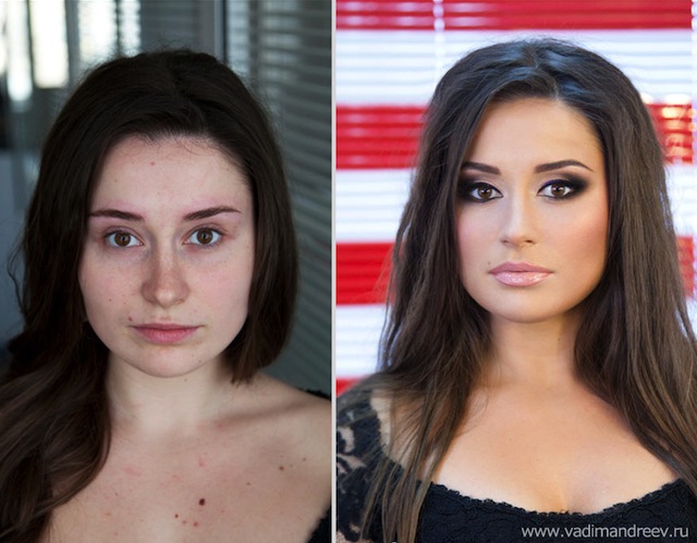 antes e depois da maquiagem 1