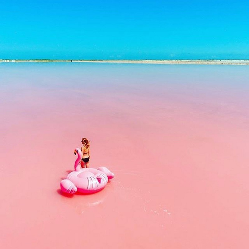 lago cor de rosa Pink Lake, Austrália