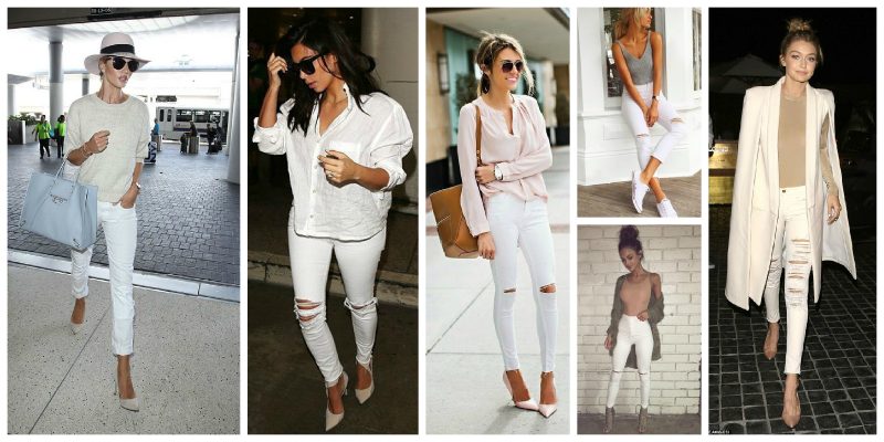 celebridades e famosas com calça jeans branca
