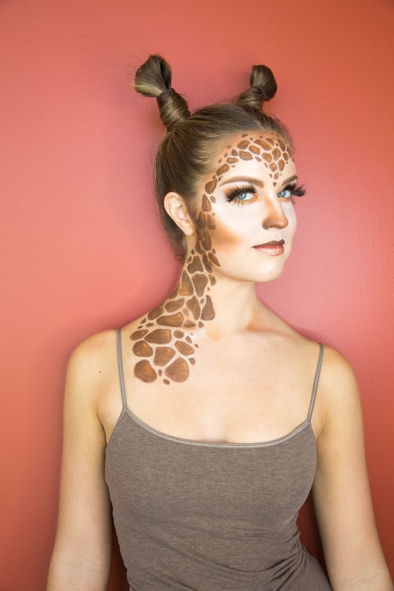 fantasia criativa e fácil de fazer girafa