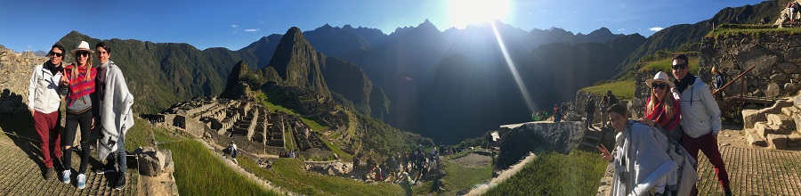 nascer do sol em Machu Picchu
