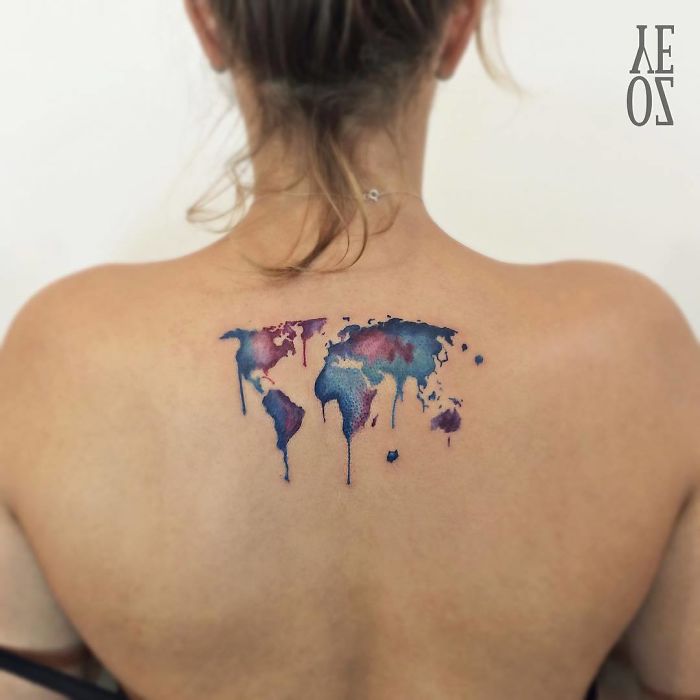 tatuagem para quem gosta de viajar mapa