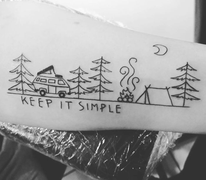 tatuagem simples de viagem