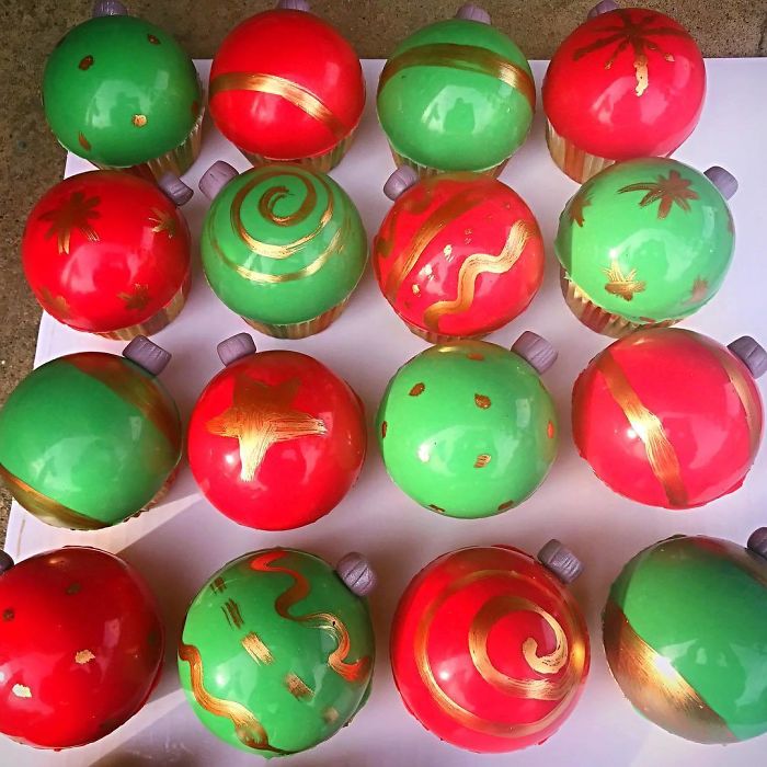 cupcake de natal bolinhas de natal