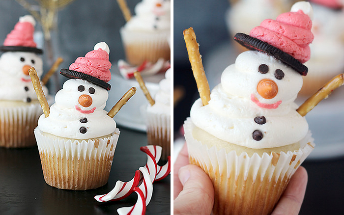 cupcake de natal boneco de neve 3