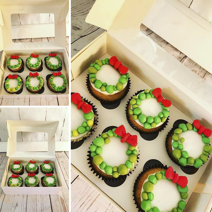 cupcake de natal guirlanda de natal