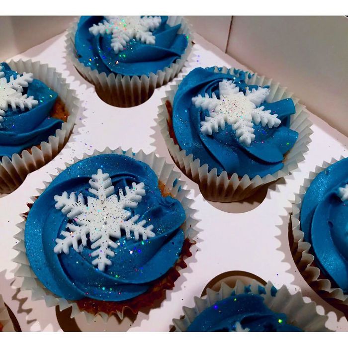 cupcake de natal neve