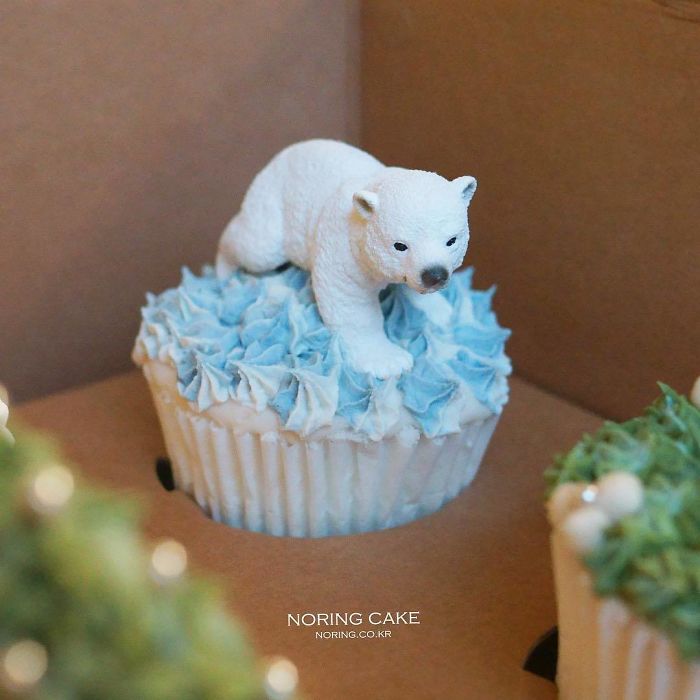 cupcake de natal urso polar