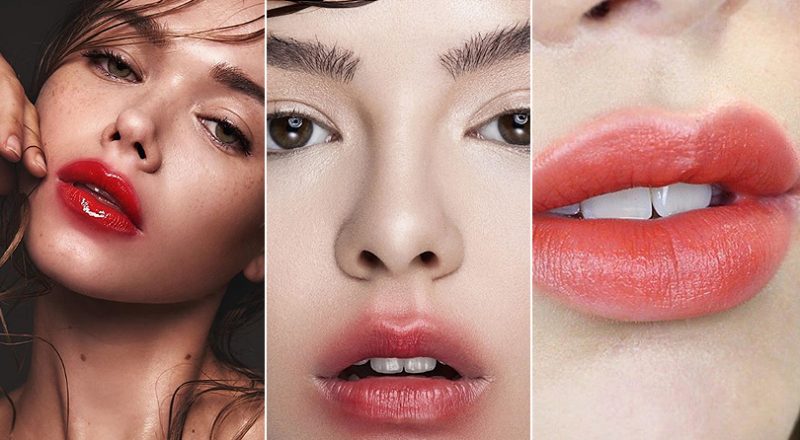 lábios borrados coreanas tendências