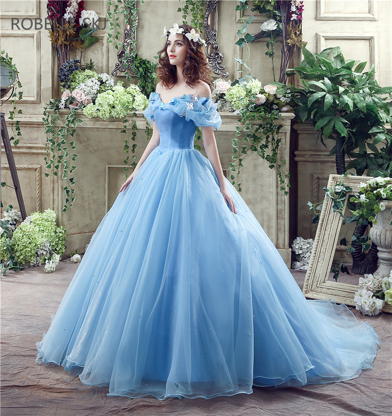 vestido debutante 15 anos azul claro cinderela
