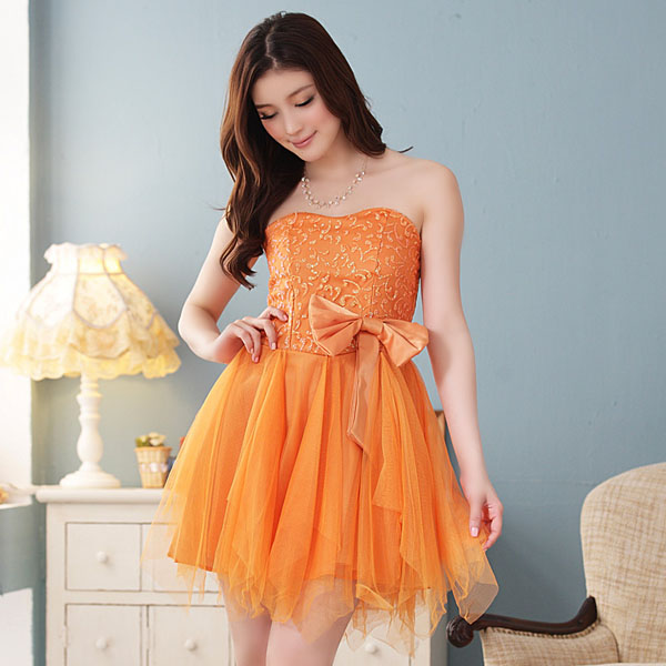 vestido debutante 15 anos laranja curto