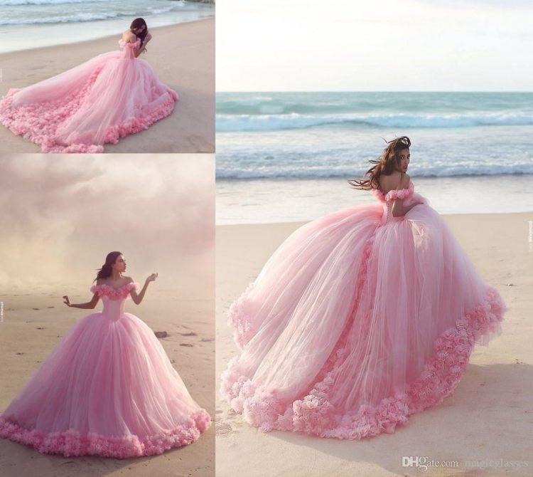 vestido debutante 15 anos longo rosa estilo princesa