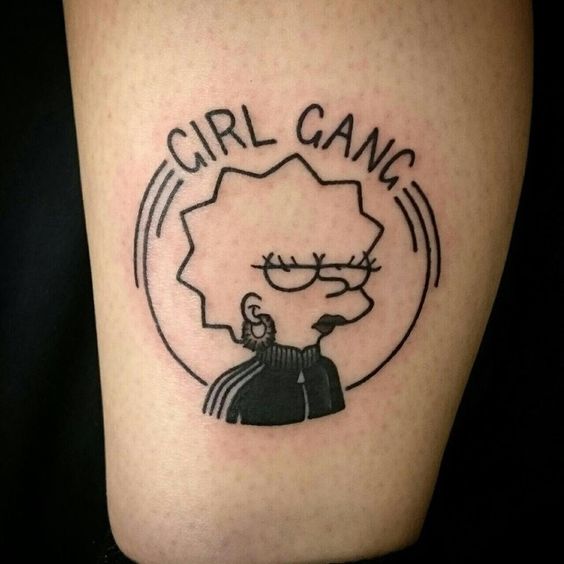 tatuagem girl power girl gang