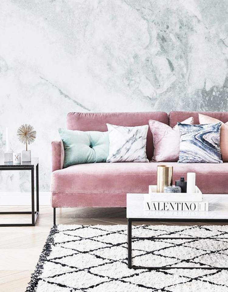 sofa-rosa-veludo-decoração