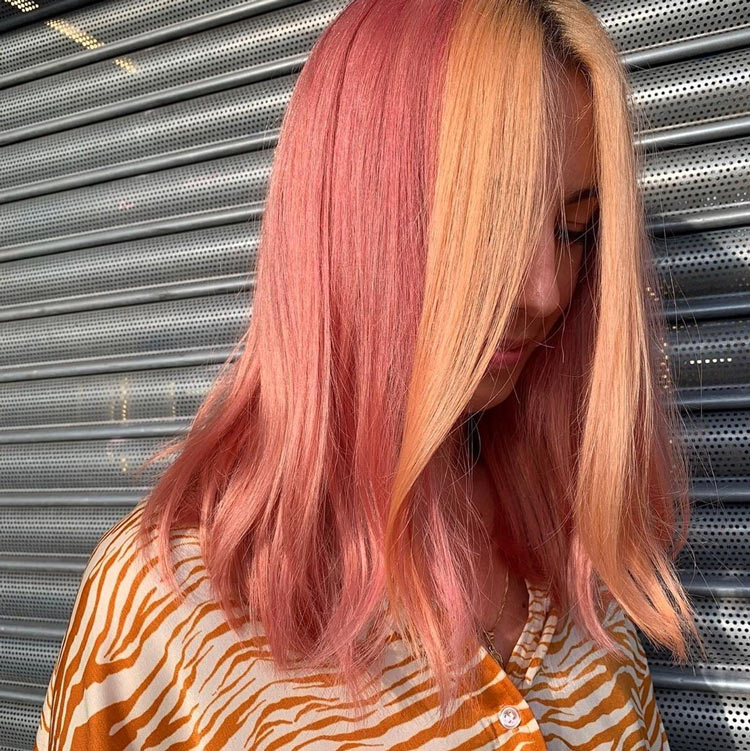 cabelo-bicolor-colorido-rosa-e-laranja