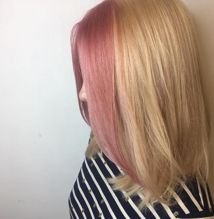 cabelo-colorido-bicolor-rosa-e-loiro