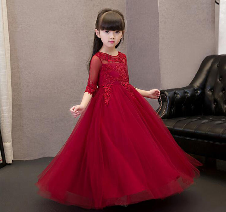 vestido-de-festa-longo-infantil-vermelho