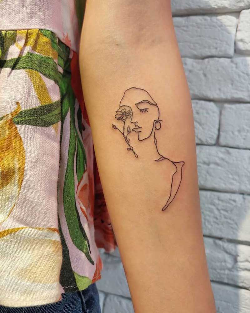 tatuagem-de-uma-linha-minimalista-rostos