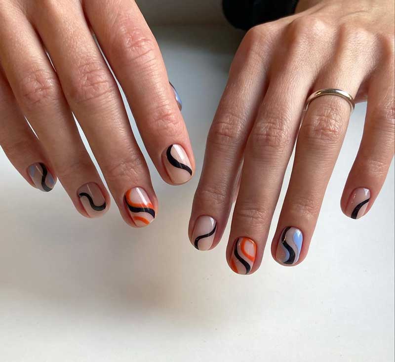 linhas finas tendencia nail art