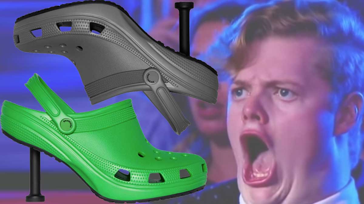 crocs com salto balenciaga