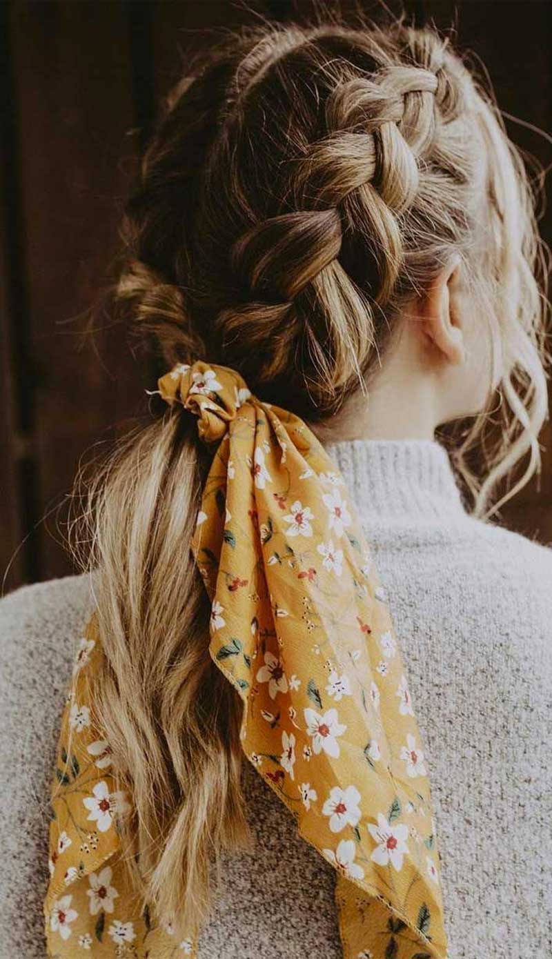 penteados tranças com lenço