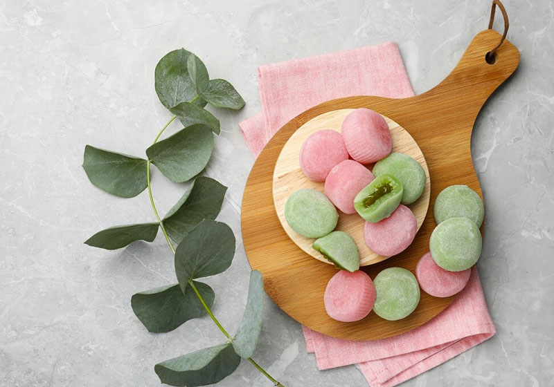 sorvete mochi matcha morango