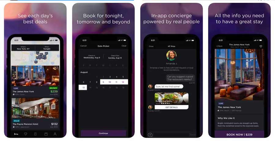 Hotel Tonight apps de viagem