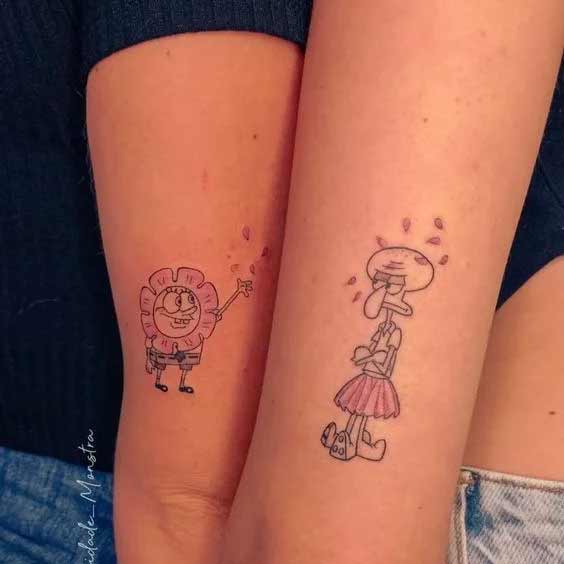 tatuagem divertida amigos